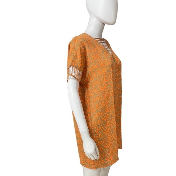 RACHEL ROY Orange Tan Loose Fit Dress Top - Picture 5 of 8